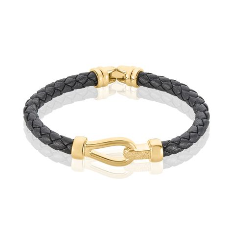 Bracelet Plaqué Or Steve Cuir - Bracelets cordon Homme | Histoire d’Or