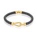 Bracelet Plaqué Or Steve Cuir - Bracelets cordon Homme | Histoire d’Or