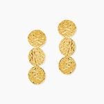 Boucles D'Oreilles Pendantes Hassana Acier Jaune - Boucles d'oreilles fantaisie Femme | Histoire d&rsquo;Or