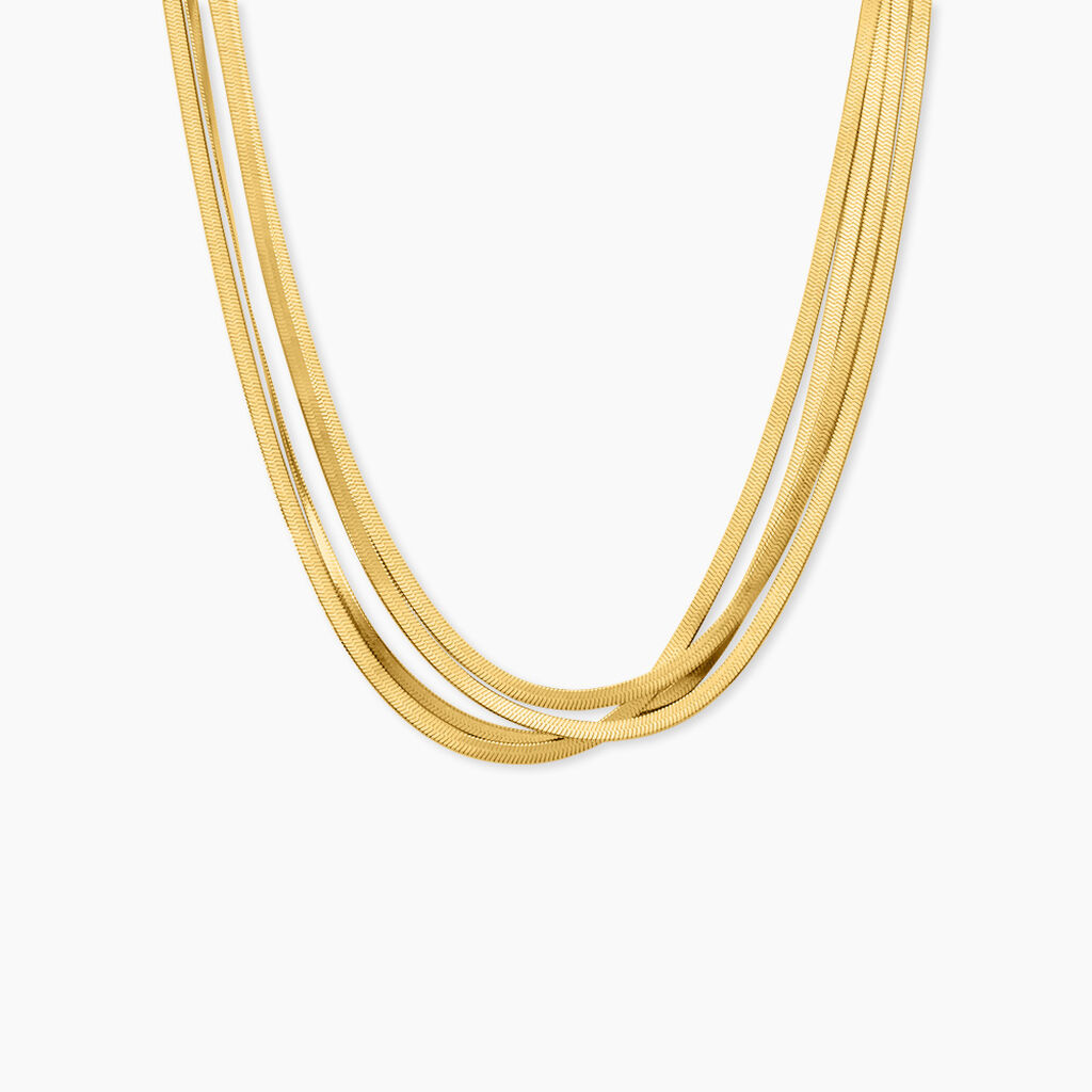 Collier Hania Acier Dor&eacute; - Bijoux sans pierre Femme | Histoire d&rsquo;Or