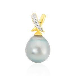 Pendentif Nilma Or Jaune Perle De Culture De Tahiti Et Diamant - Pendentifs Femme | Histoire d’Or