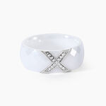 Bague Ceramique X Argent Blanc - Bagues Femme | Histoire d&rsquo;Or