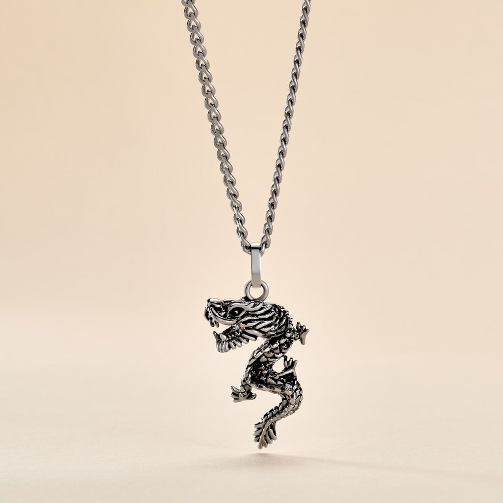 Collier Acier Gris Lacme - Colliers fantaisie Homme | Histoire d’Or