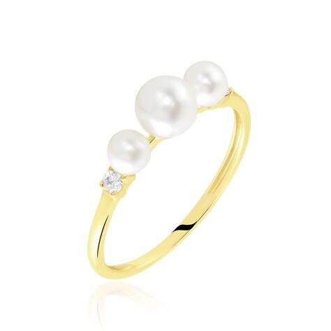 Bague Jwan Or Jaune Perle De Culture - Bagues avec pierre Femme | Histoire d’Or