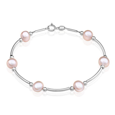Bracelet Potatoes Argent Blanc Perle De Culture - Bracelets fantaisie Femme | Histoire d’Or