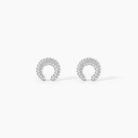 Boucles D'oreilles Puces Vaea Argent Blanc - Boucles d'oreilles fantaisie Femme | Histoire d&rsquo;Or