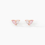 Boucles D'oreilles Puces Myhalf Argent Rose Oxyde - Boucles d'oreilles fantaisie Femme | Histoire d&rsquo;Or