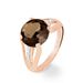 Bague Cecile Or Rose Quartz Et Diamant - Bagues solitaires Femme | Histoire d’Or