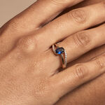 Bague Tyana Plaqu&eacute; Or Jaune Pierre De Synthese Et Oxyde De Zirconium - Bagues solitaires Femme | Histoire d&rsquo;Or