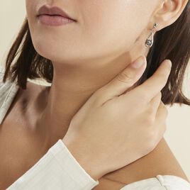 Boucles D'oreilles Pendantes Polynesie Argent  Perle D'imitation Oxyde - Boucles d'oreilles fantaisie Femme | Histoire d’Or