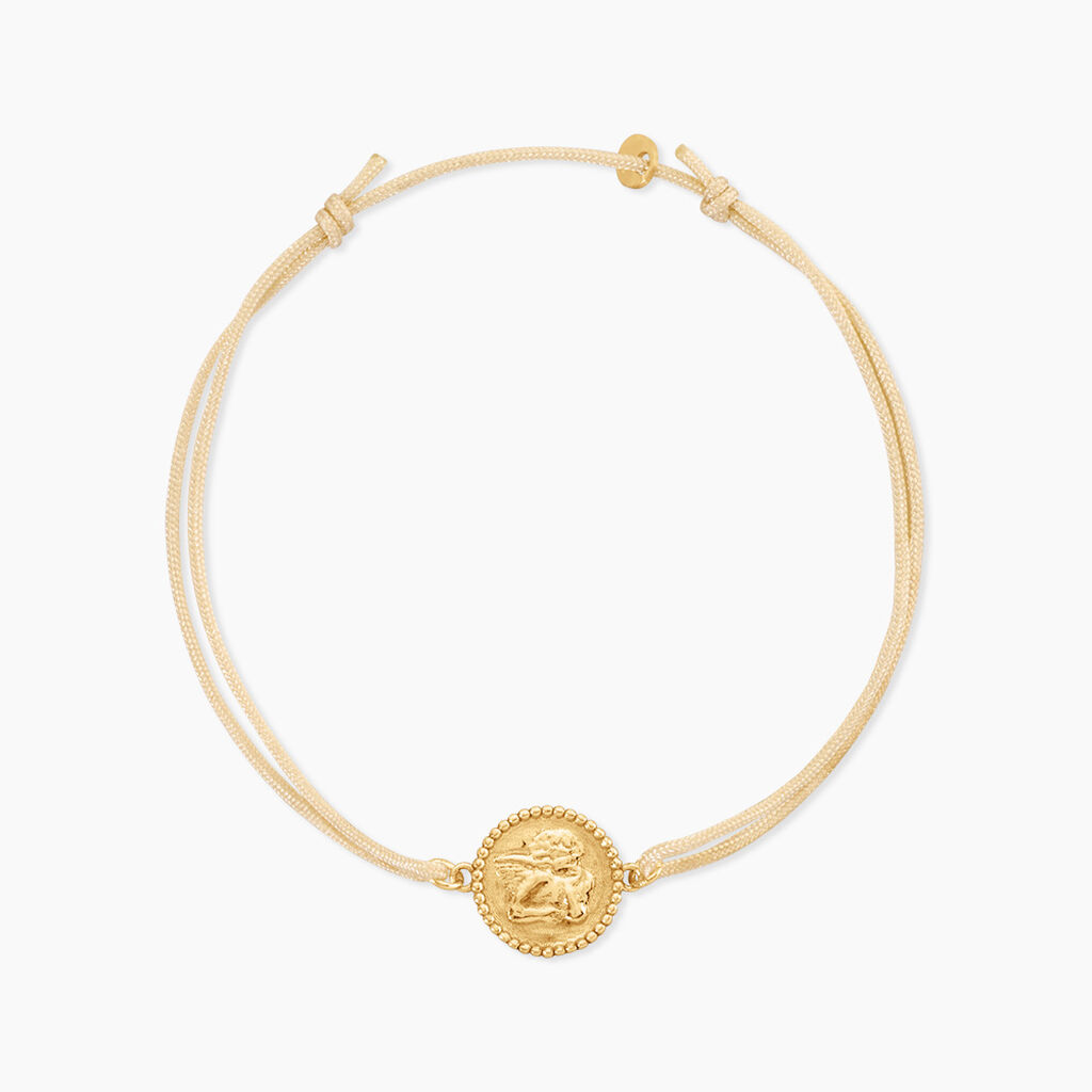 Bracelet Anchjo Argent Dor&eacute; A L'Or 750/1000 - Bracelets cordon Femme | Histoire d&rsquo;Or