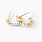 Cr&eacute;oles Or Jaune Chylan Oxydes De Zirconium - Boucles d'oreilles cr&eacute;oles Femme | Histoire d&rsquo;Or