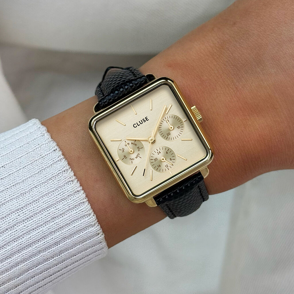 Montre Cluse La Tétragone Multifunction Doré - Montres Femme | Histoire d’Or