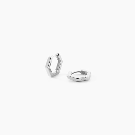 Cr&eacute;oles Mini Argent Blanc - Boucles d'oreilles cr&eacute;oles Femme | Histoire d&rsquo;Or