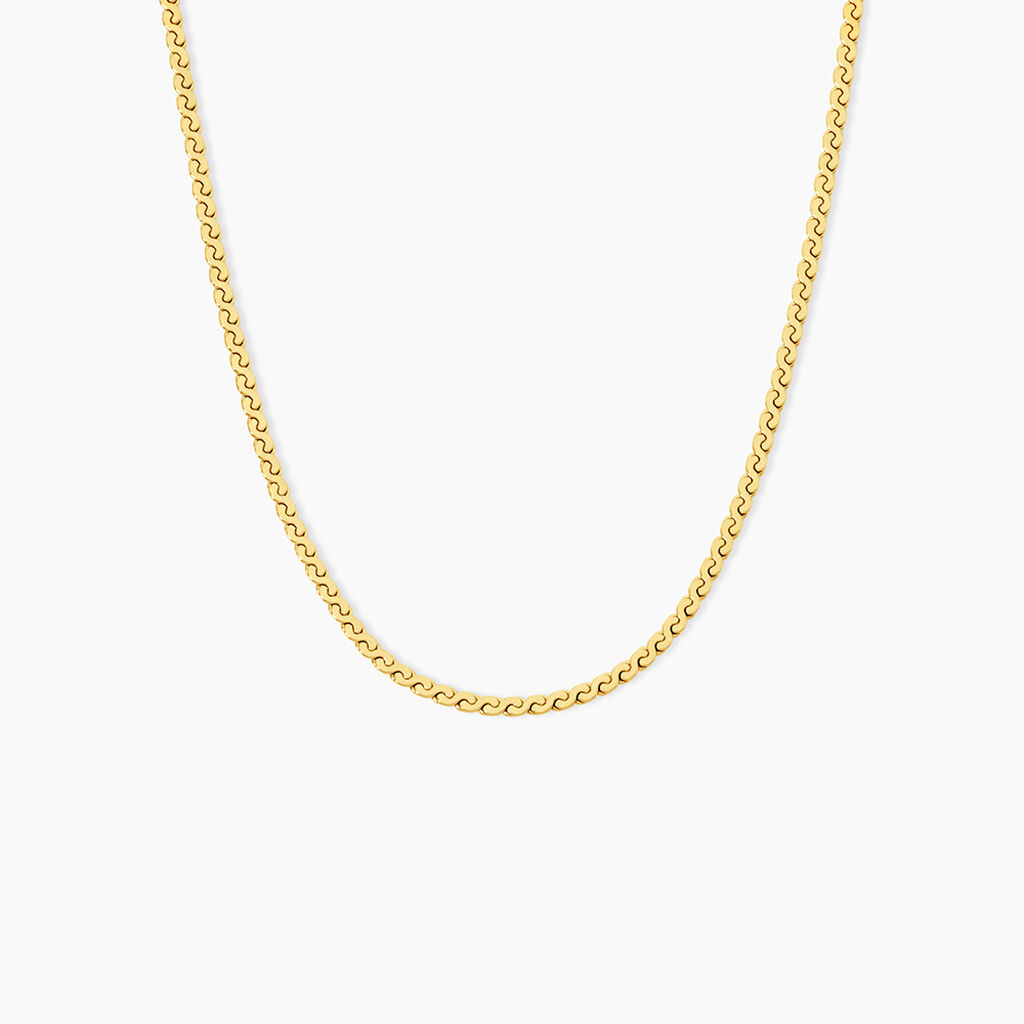 Chaine Minila Acier Jaune - Bijoux sans pierre Femme | Histoire d&rsquo;Or