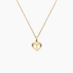 Pendentif Eudocie Coeur Lettre Or Jaune - Pendentifs Famille | Histoire d&rsquo;Or