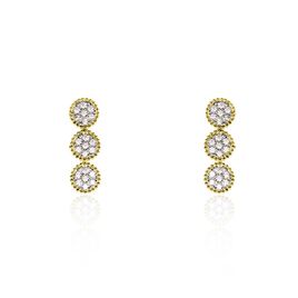 Boucles D'oreilles Pendantes Or Jaune Caleb Oxydes De Zirconium - Boucles d'oreilles pendantes Femme | Histoire d’Or