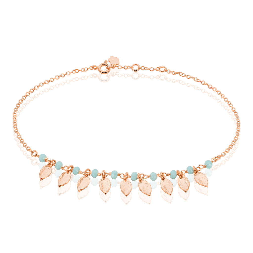 Chaîne De Cheville Maxine Argent Rose Pierre De Synthese - Bijoux Plume Femme | Histoire d’Or