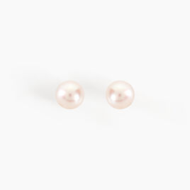 Boucles D'oreilles Puces Suki Rondes Nacres Or Jaune Perle De Culture - Clous d'oreilles Femme | Histoire d’Or
