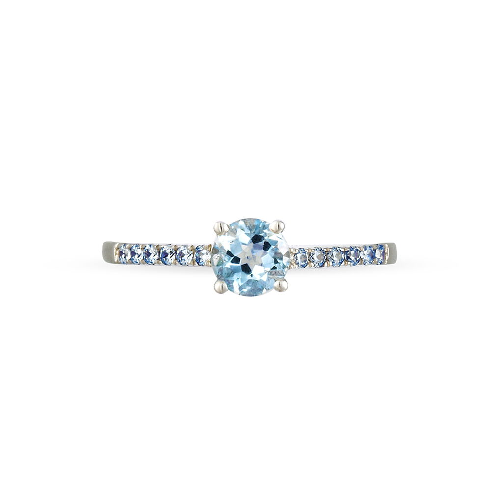 Bague Manon Or Blanc Saphir Et Diamant - Bagues solitaires Femme | Histoire d’Or