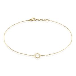 Chaîne De Cheville Aku Plaqué Or Doré Oxyde De Zirconium Blanc - Chaînes de cheville Femme | Histoire d’Or