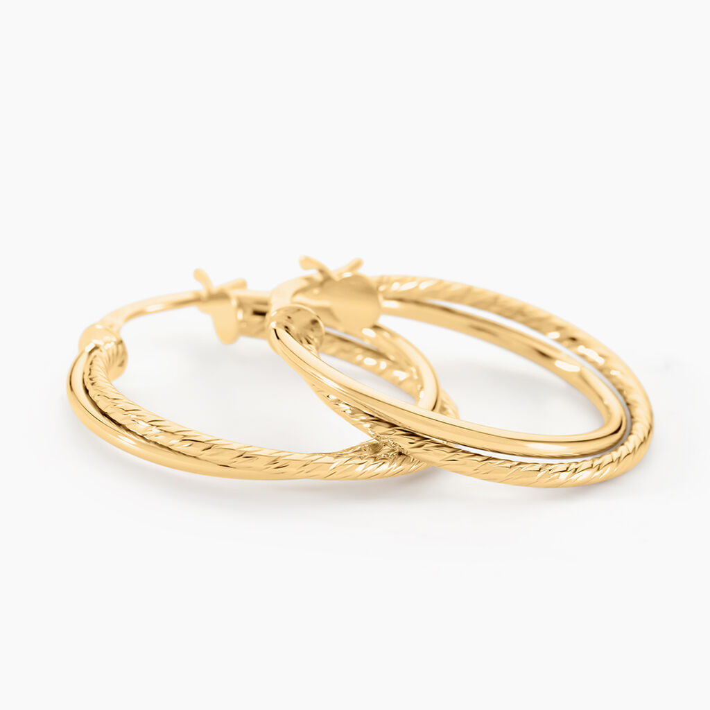 Créoles Maelia Or Jaune - Boucles d'oreilles créoles Femme | Histoire d’Or