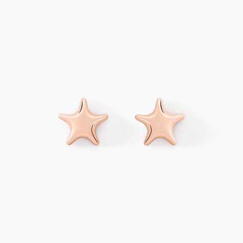 Boucles D'oreilles Puces Or Rose Lison Alphonsine - Clous d'oreilles Enfant | Histoire d’Or