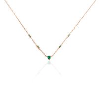 Collier Déclaration Argent Rose Oxyde De Zirconium