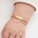Bracelet Identit&eacute; Fanelia Maille Marine Or Jaune - Bracelets Communion Enfant | Histoire d&rsquo;Or