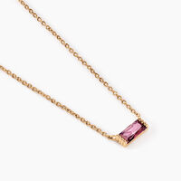 Collier Luccia Plaqué Or Doré Pierre D'imitation