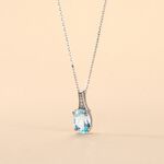 Collier Cindy Or Blanc Topaze Oxyde De Zirconium - Colliers Femme | Histoire d&rsquo;Or