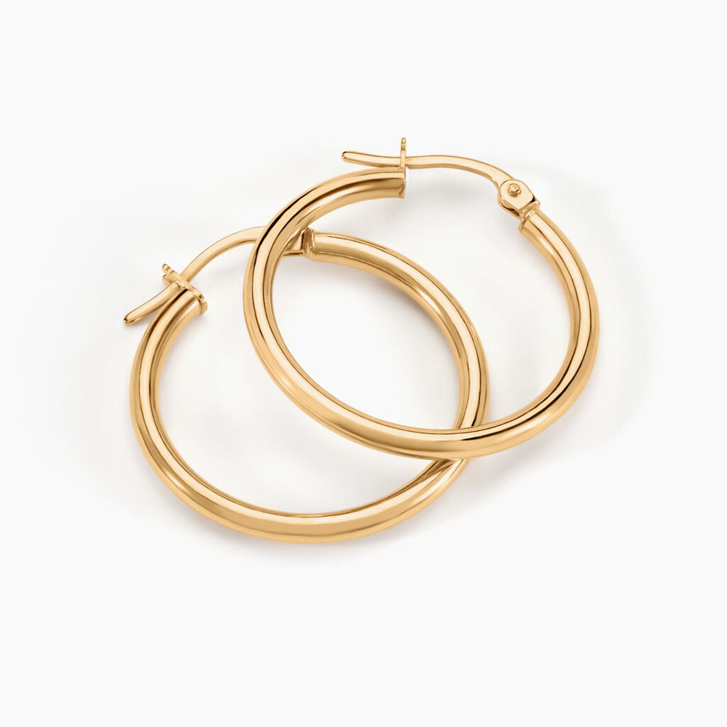 Créoles Verania Or Jaune - Boucles d'oreilles créoles Femme | Histoire d’Or