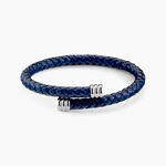 Bracelet Cuir De Vache Bleu - Bracelets Cuir Homme | Histoire d&rsquo;Or