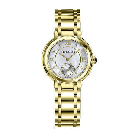 Montre Herbelin Galet Nacre Blanche - Montres Femme | Histoire d&rsquo;Or