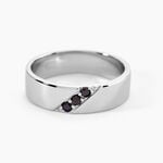 Bague Dark Trilogy Argent Blanc Oxyde De Zirconium - Cadeaux de naissance Homme | Histoire d&rsquo;Or