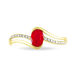 Bague Anja Or Jaune Rubis Et Diamant - Bagues solitaires Femme | Histoire d’Or