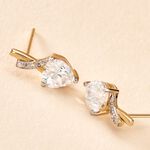 Boucles D'oreilles Puces Clothilde Or Jaune Oxyde De Zirconium - Clous d'oreilles Femme | Histoire d&rsquo;Or