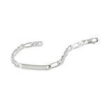 Bracelet Identit&eacute; Otilia Argent Blanc - Gourmettes Femme | Histoire d&rsquo;Or