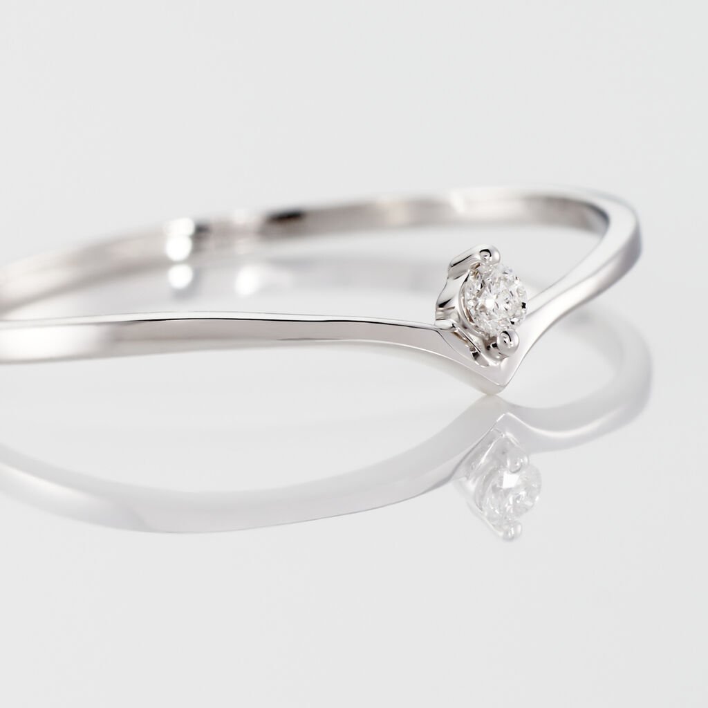 Bague Maye Or Blanc Diamant - Bagues solitaires Femme | Histoire d&rsquo;Or