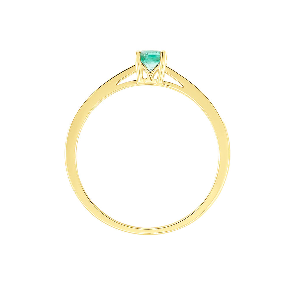 Bague Hardy Or Jaune Emeraude Diamant - Bagues solitaires Femme | Histoire d&rsquo;Or