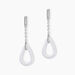 Boucles D'oreilles Pendantes Peer Argent Blanc Oxyde De Zirconium - Boucles d'oreilles fantaisie Femme | Histoire d’Or