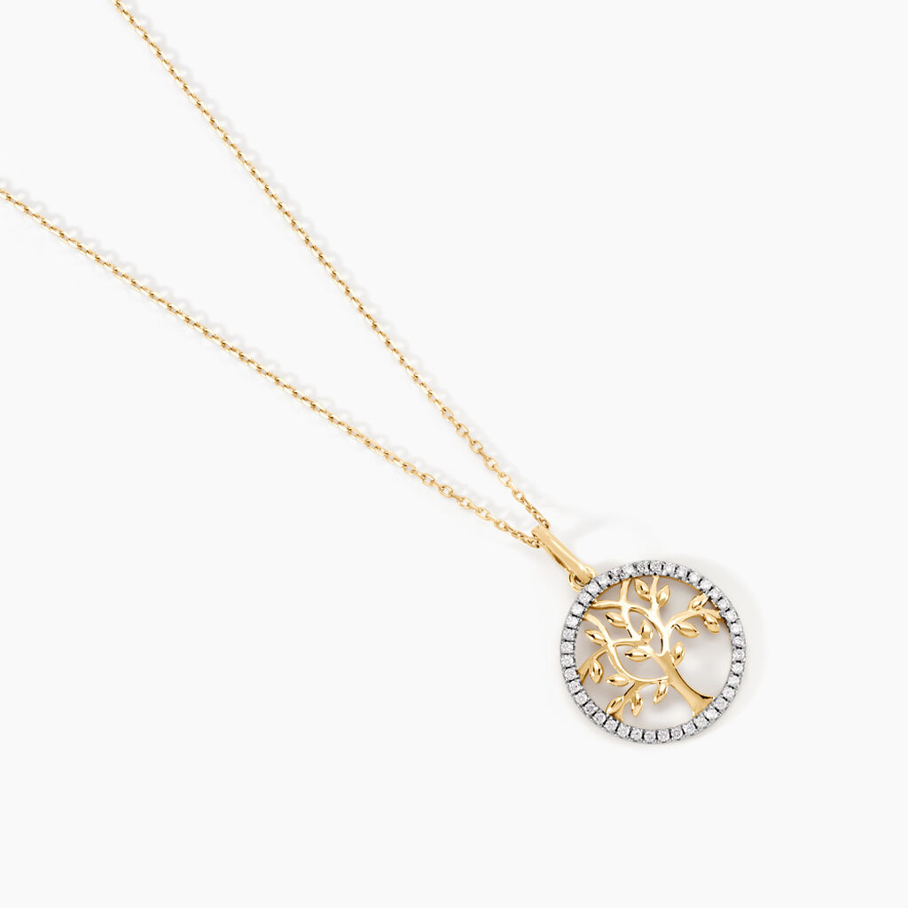 Collier Darell Or Jaune Oxyde De Zirconium - Colliers Femme | Histoire d&rsquo;Or