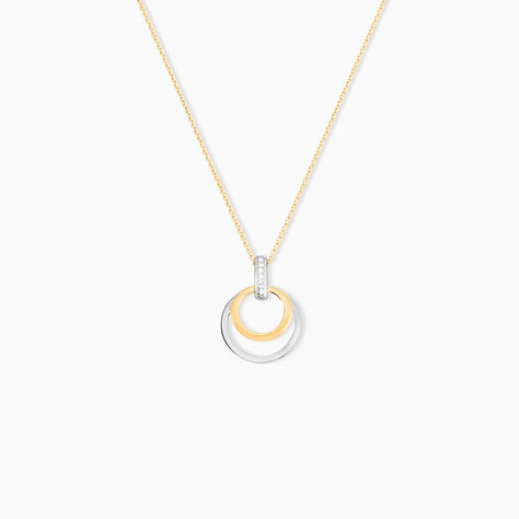 Collier Or Bicolore Blanc Et Jaune Eloisia Diamants - Colliers Femme | Histoire d&rsquo;Or