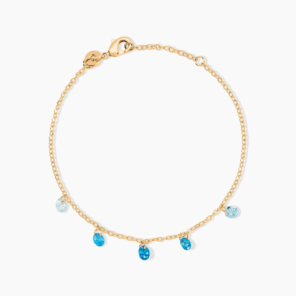 Bracelet Myosothis Plaqu&eacute; Or Pierres - Bracelets Femme | Histoire d&rsquo;Or