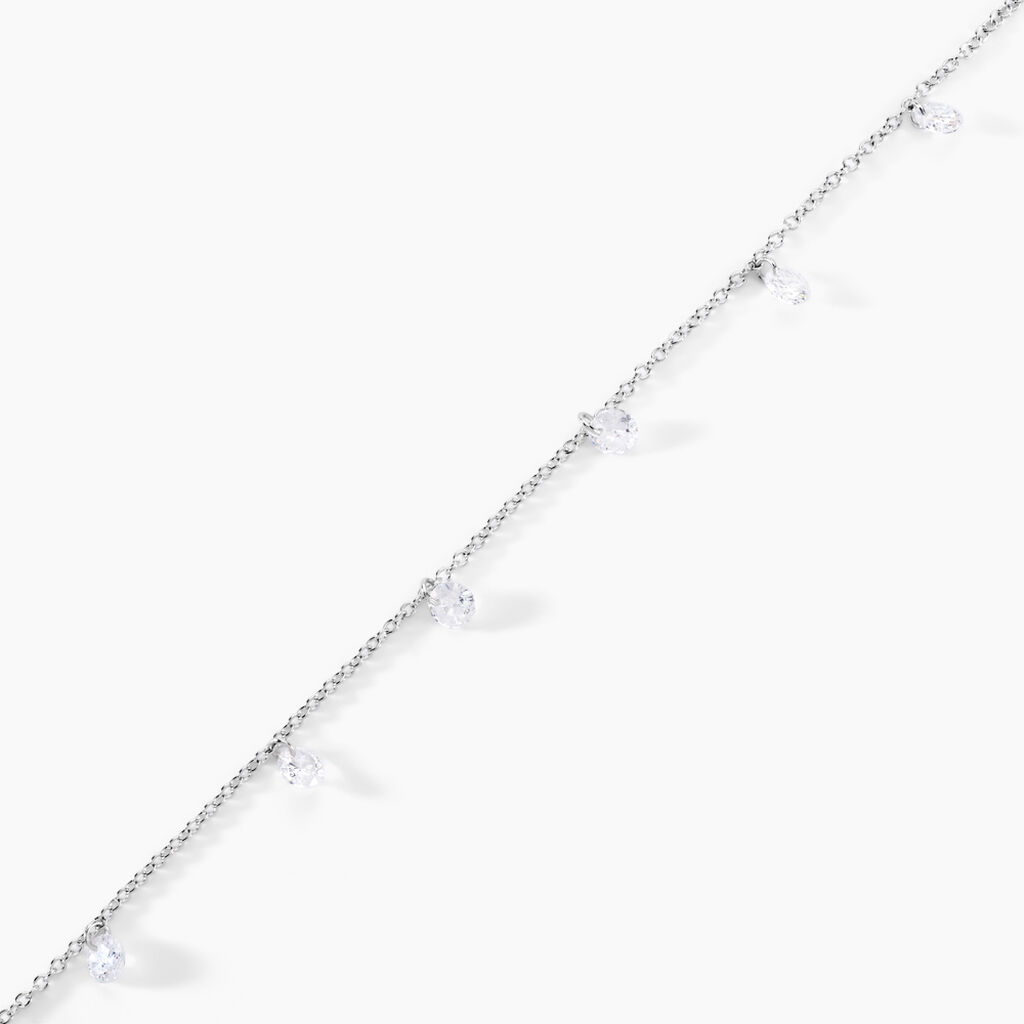 Bracelet Argent Collie Argent Blanc Oxyde - Bracelets Femme | Histoire d’Or