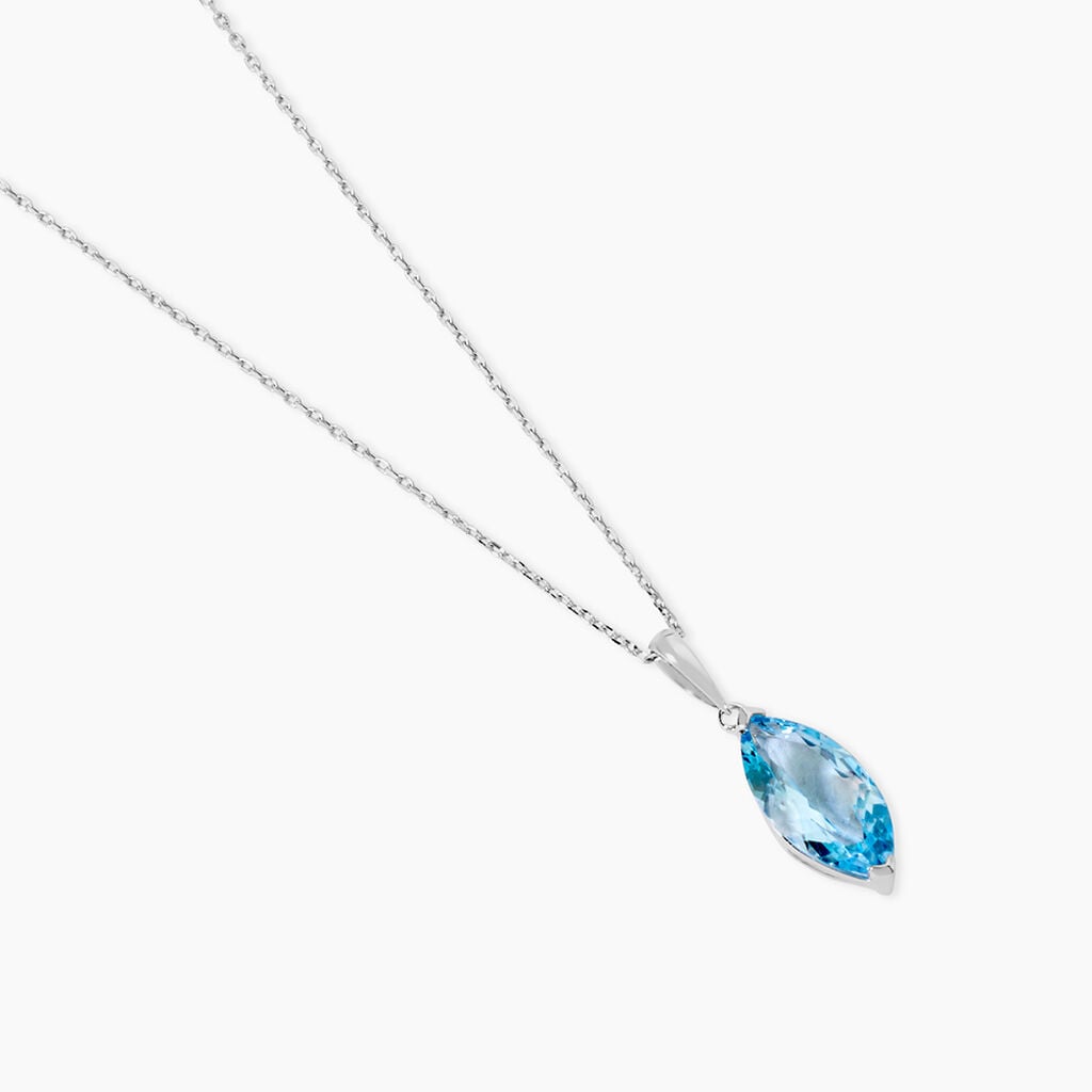 Collier Raquel Or Blanc Topaze - Colliers Femme | Histoire d&rsquo;Or