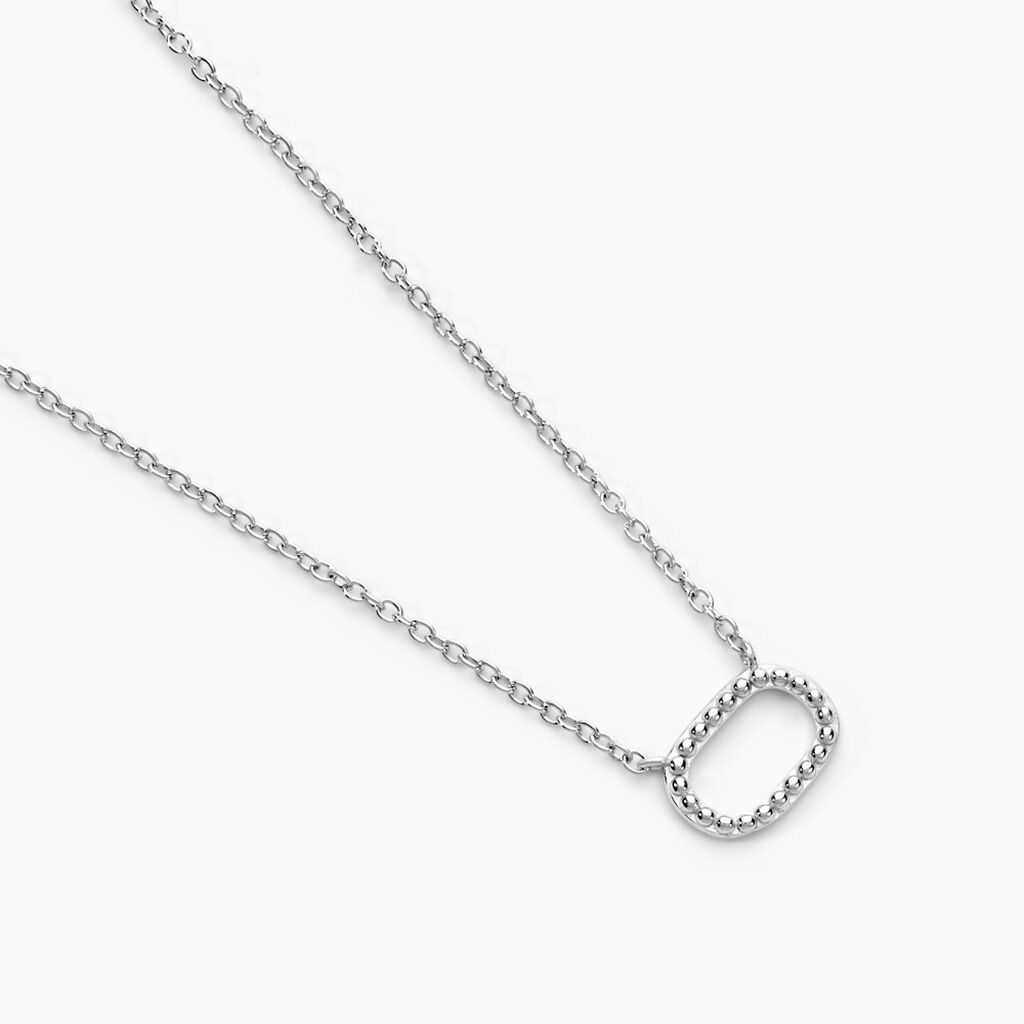 Collier Clem Argent Blanc - Bijoux sans pierre Femme | Histoire d&rsquo;Or