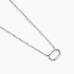 Collier Clem Argent Blanc - Bijoux sans pierre Femme | Histoire d&rsquo;Or
