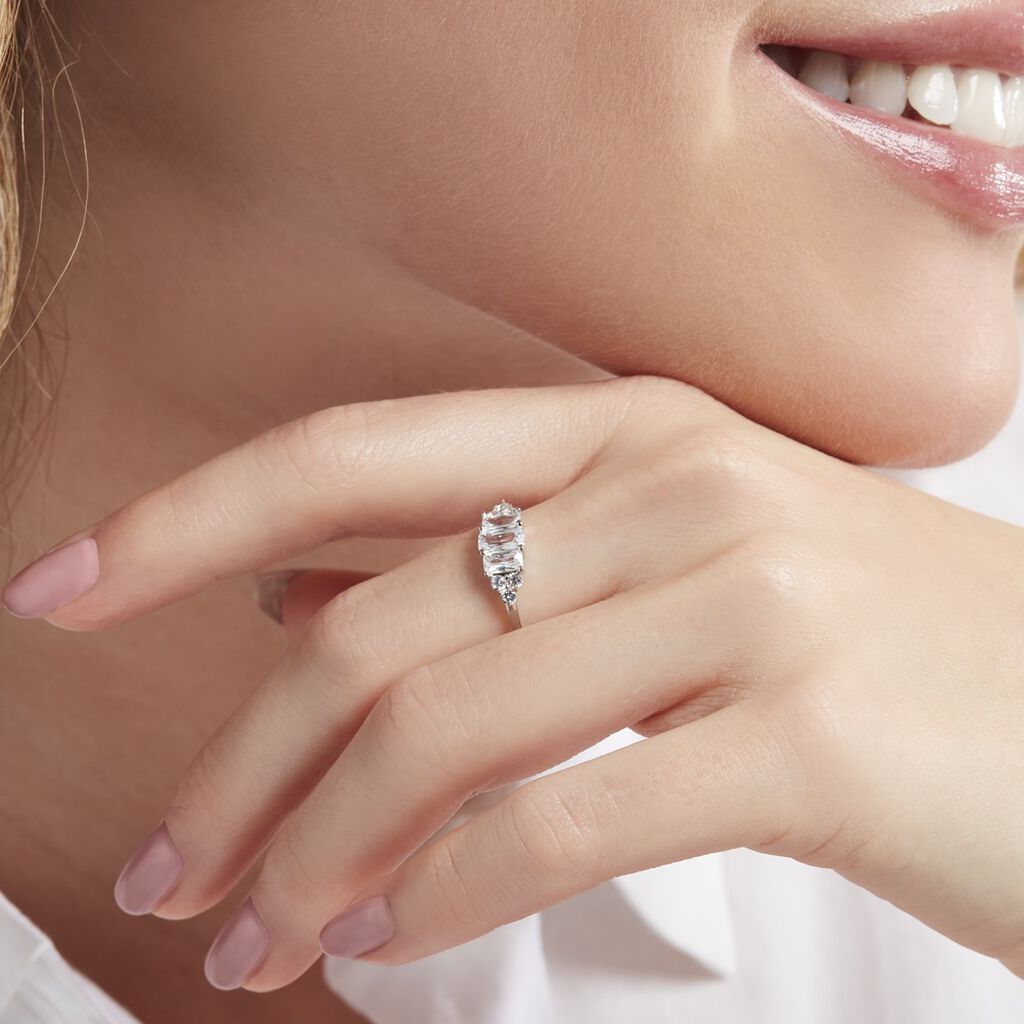 Bague Aranka Argent Blanc Oxyde De Zirconium - Bagues avec pierre Femme | Histoire d’Or