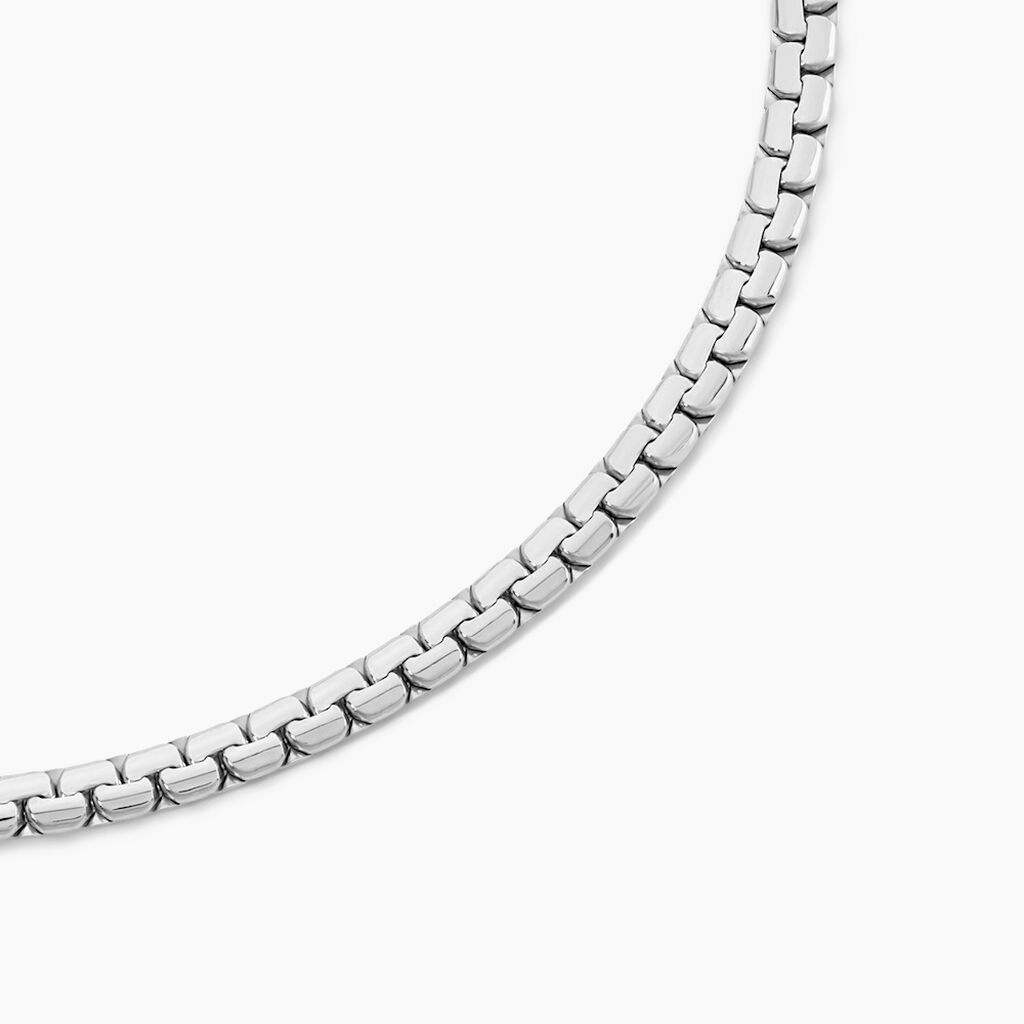 Collier Caio Acier Blanc - F&ecirc;te des p&egrave;res Homme | Histoire d&rsquo;Or